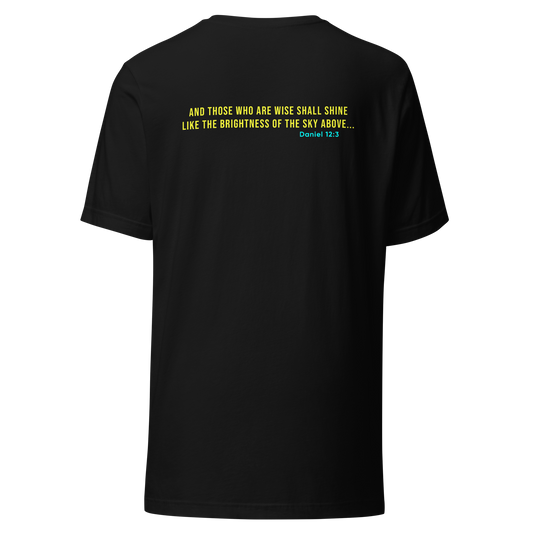 Christian T-Shirt | Daniel 12:3 Bible Verse | Let's Glow Apparel Founder's Edition Style 3