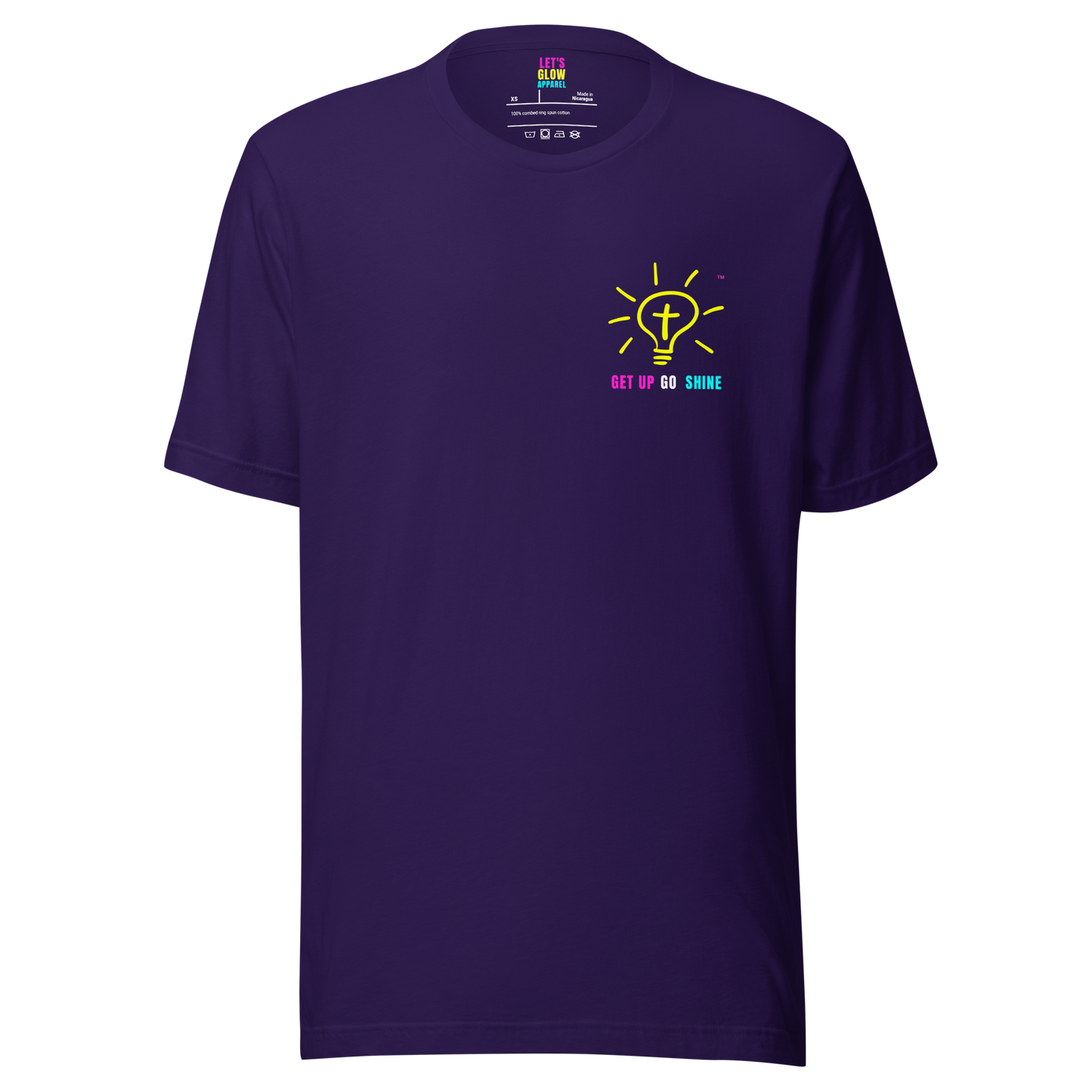 Christian T-Shirt | Matthew 5:14 Bible Verse | Let's Glow Apparel | Standard Edition